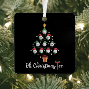 Golf Golfer Lustig Golfen Oh Weihnachten Tee Ornament Aus Metall
