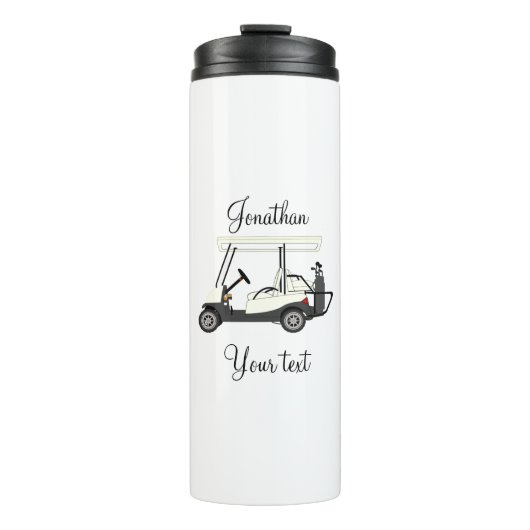 Golf Golfer Morning Travel Mug Thermal Tumbler Thermosbecher (Vorderseite)
