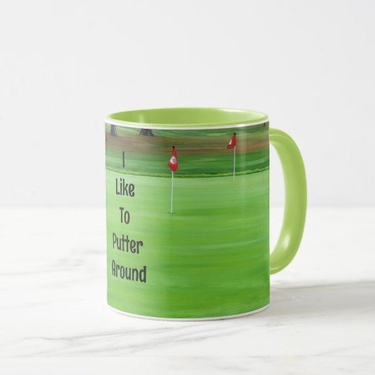 Golf Golfer Putting Green Golfing Tasse Cup (VorderseiteRechts)