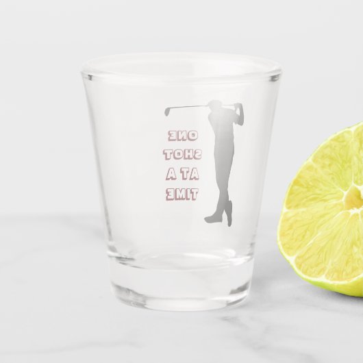 Golf Golfer Spaß Schnapsglas (Rückseite)