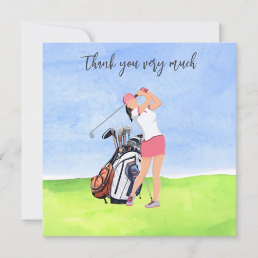 Golf Golfer Vielen Dank für Ihre Karte für Golfer (Vorderseite)