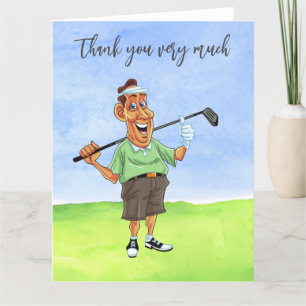 Golf Golfer Vielen Dank für Ihre Karte für Golfer