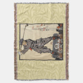 Golf Golfer Vintag antikes Golfspielen Decke (Vorderseite Vertikal)