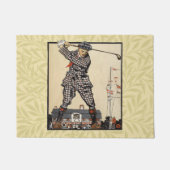 Golf Golfer Vintag antikes Golfspielen Fußmatte (Vorderseite)