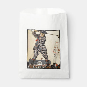 Golf Golfer Vintag antikes Golfspielen Geschenktütchen