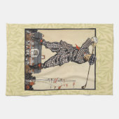 Golf Golfer Vintag antikes Golfspielen Geschirrtuch (Horizontal)