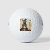 Golf Golfer Vintag antikes Golfspielen Golfball (Vorderseite)