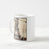 Golf Golfer Vintag antikes Golfspielen Kaffeetasse (Vorderseite Links)
