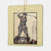 Golf Golfer Vintag antikes Golfspielen Keramikornament (Links)