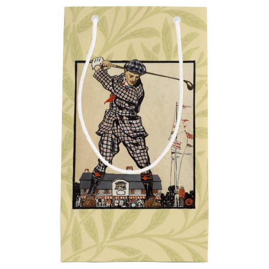 Golf Golfer Vintag antikes Golfspielen Kleine Geschenktüte (Vorderseite)