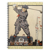 Golf Golfer Vintag antikes Golfspielen Notizblock (Vorderseite)