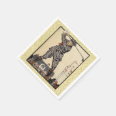 Golf Golfer Vintag antikes Golfspielen Serviette (Ecke)