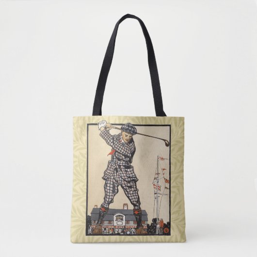 Golf Golfer Vintag antikes Golfspielen Tasche (Vorderseite)