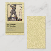 Golf Golfer Vintag antikes Golfspielen Visitenkarte (Vorne/Hinten)