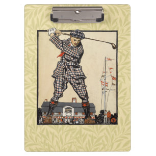 Golf Golfer Vintage Antik Golfen Klemmbrett
