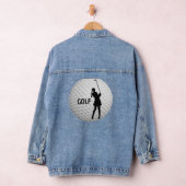 Golf Golfing Design Denim Jacket Jeansjacke (Hangar)
