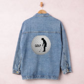 Golf Golfing Design Denim Jacket Jeansjacke (Hangar)
