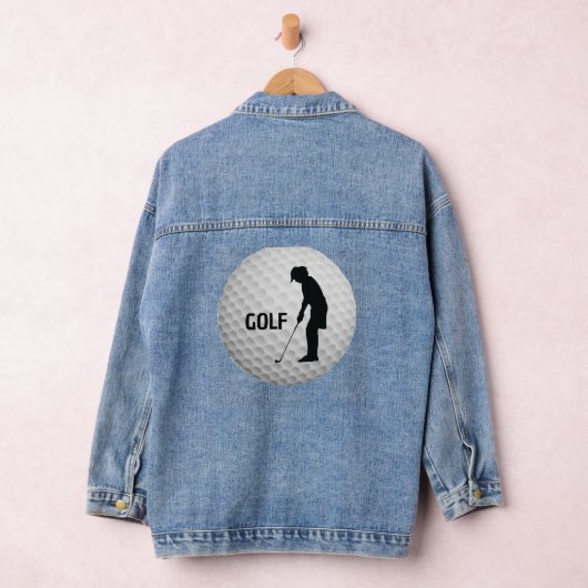 Golf Golfing Design Denim Jacket Jeansjacke (Hangar)
