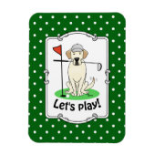 Golf Golfing Gelbe Labrador Labrador Retriever Dog Magnet (Vertikal)