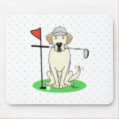 Golf Golfing Gelbe Labrador Labrador Retriever Dog Mousepad (Vorne)