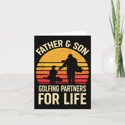 Golf Golfing Pater Son Matching Vater Karte (Vorderseite)