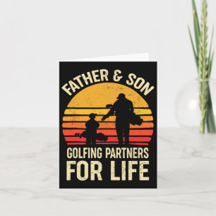 Golf Golfing Pater Son Matching Vater Karte