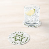 Golf Golfspiel Thema Golf Bar Mitzvah Runder Pappuntersetzer (Vor Ort)