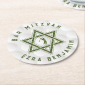 Golf Golfspiel Thema Golf Bar Mitzvah Runder Pappuntersetzer (Angewinkelt)