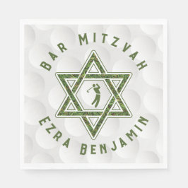 Golf Golfspiel Thema Golf Bar Mitzvah Serviette