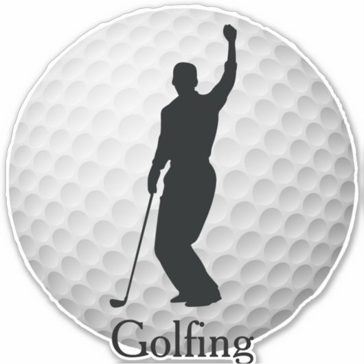 Golf Golfspielen Golf Ball Design Sticker (Vorderseite)