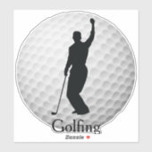 Golf Golfspielen Golf Ball Design Sticker (Blatt)