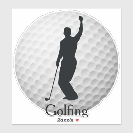 Golf Golfspielen Golf Ball Design Sticker (Blatt)