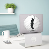 Golf Golfspielen Golf Ball Design Sticker (Laptop auf Schreibtisch)