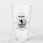 Golf Golfspielen Golfer Ball Clubs Beer Pint Glass Glas (Vorderseite)