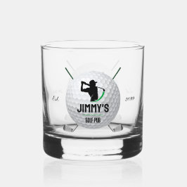 Golf Golfspielen Golfer Ball Clubs Rocks Trinkbehä Whiskyglas