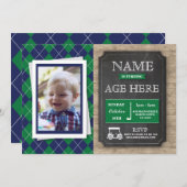 Golf Golfspielen jedes Alter Geburtstagsparty Foto Einladung (Vorne/Hinten)