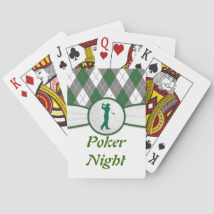 Golf Golfspielen Poker Nacht Rotes Schwarzes Spielkarten