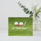 Golf Golfspielen Sie bald Golf und Tee mit Liebe Postkarte (Stehend Vorderseite)