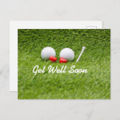 Golf Golfspielen Sie bald Golf und Tee mit Liebe Postkarte (Vorne/Hinten)