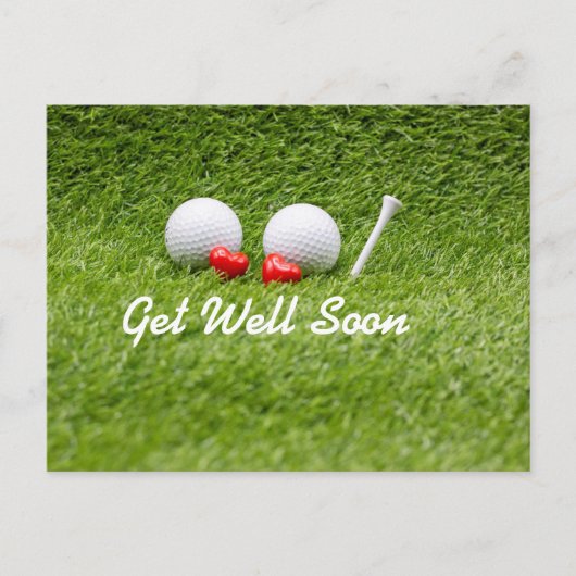 Golf Golfspielen Sie bald Golf und Tee mit Liebe Postkarte (Vorderseite)