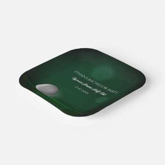 Golf Golfspieler Bachelor Golf Party Pappteller (Gewinkelt)