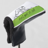 Golf-Golfspieler, der Schlag-lustige Golf Headcover (3/4 Vorderseite)