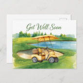 Golf Gönnen Sie sich einen guten Start mit Golf Ca Postkarte (Vorne/Hinten)