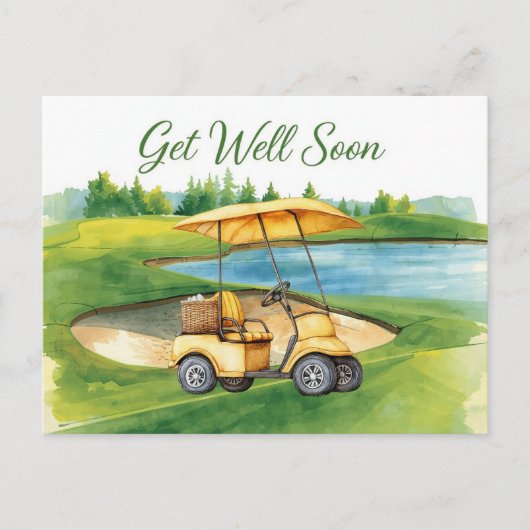 Golf Gönnen Sie sich einen guten Start mit Golf Ca Postkarte (Vorderseite)