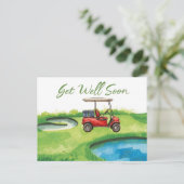 Golf Gönnen Sie sich einen guten Start mit Golf Ca Postkarte (Stehend Vorderseite)