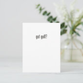 Golf got? postkarte (Stehend Vorderseite)