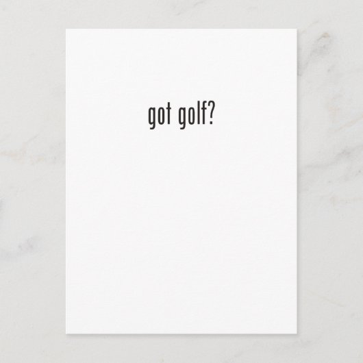 Golf got? postkarte (Vorderseite)