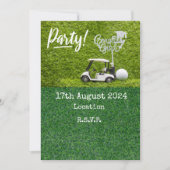 Golf Graduation Party Save the Date für Golfer Einladung (Vorderseite)