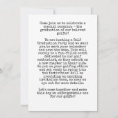 Golf Graduation Party Save the Date für Golfer Einladung (Rückseite)