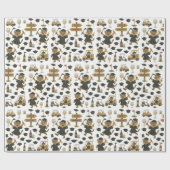 Golf Graduation themed for Cat Lover Golfer Geschenkpapier (Flach)